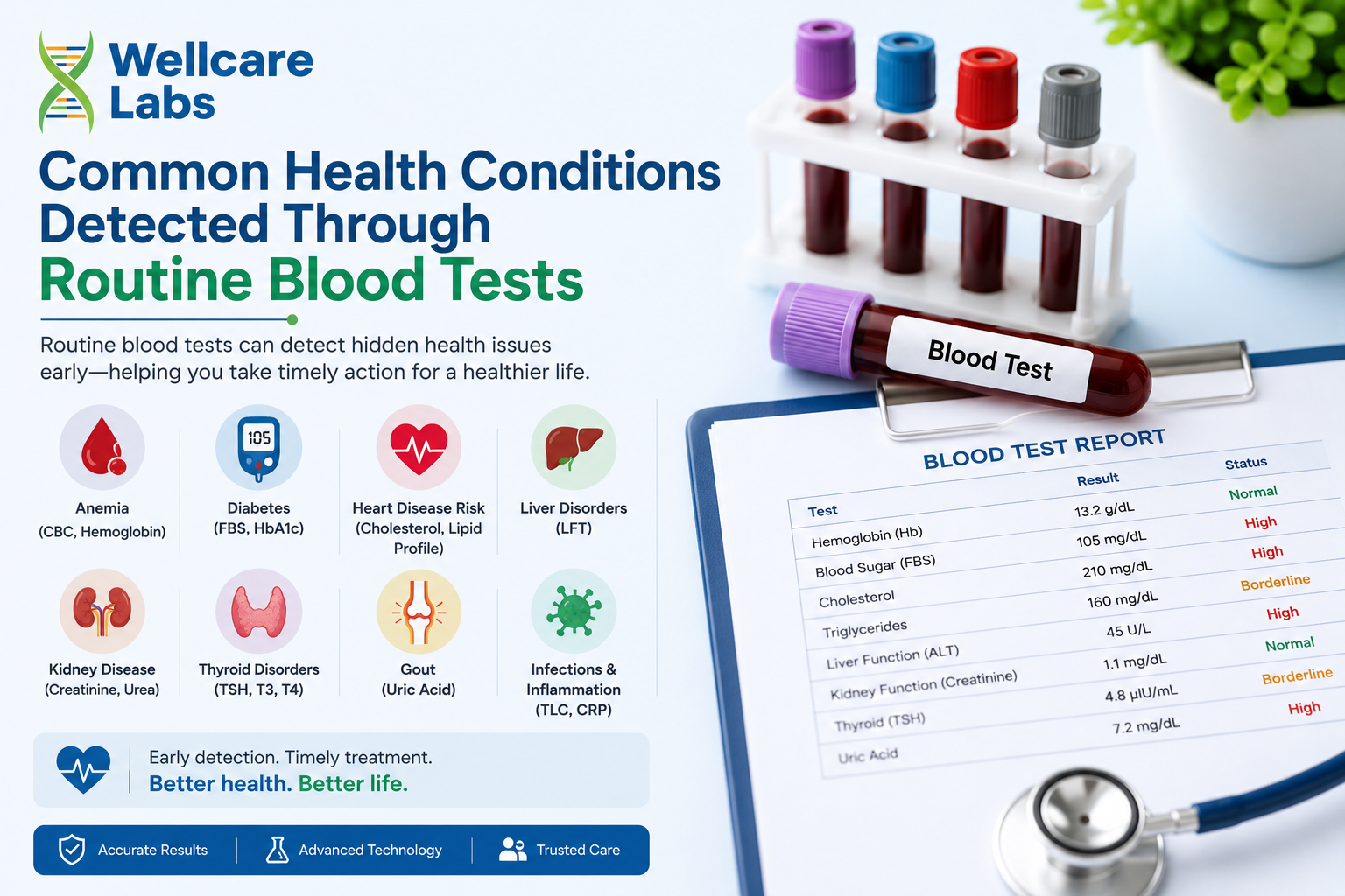 Common Health Conditions Detected Through Routine Blood Tests